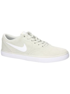 Nike men's sb check solarsoft (suede) skate shoes - black/white best sale